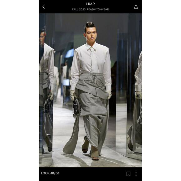 FW23 Runway removable sash maxi skirt/dress